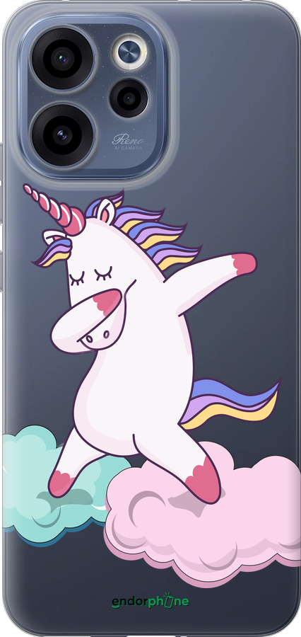 Силиконовый чехол Единорог для Oppo RENO15 F 5G - 4702u-4199 изображение 