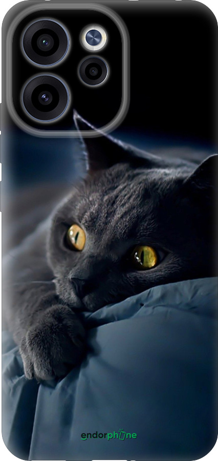 Силіконовий чехол Димчастий кіт для Oppo RENO15 F 5G - 825u-4199 изображение 