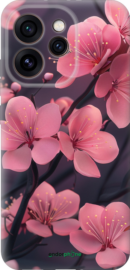 Силіконовий чехол Пурпурова сакура для Oppo Reno15 Pro 5G - 6075u-4225 изображение 