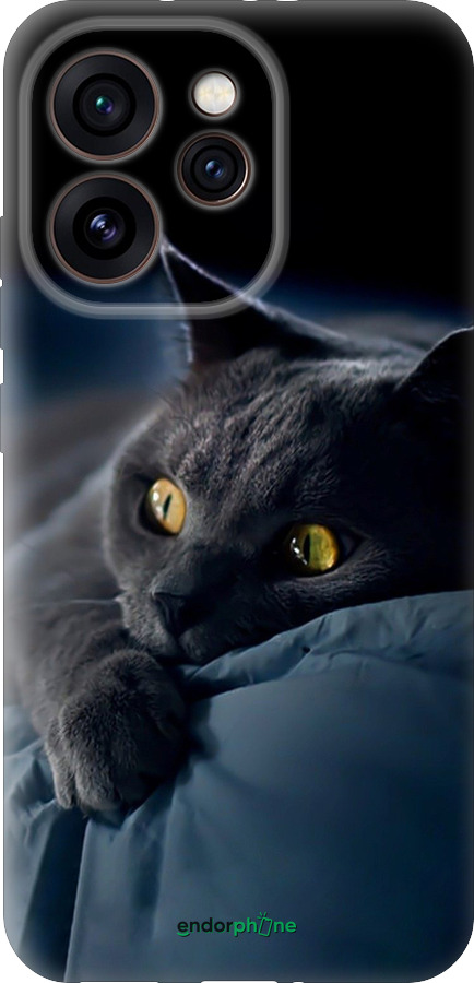 Силиконовый чехол Дымчатый кот для Oppo Reno15 Pro 5G - 825u-4225 изображение 