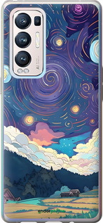 Силиконовый чехол Креативный арт для Oppo Reno5 Pro Plus - 6322u-2243 изображение 