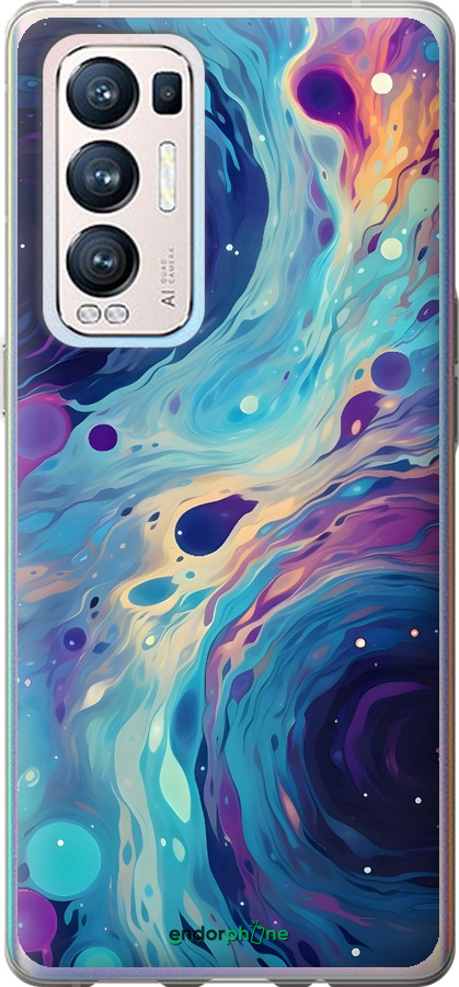 Силиконовый чехол Арт акварель для Oppo Reno5 Pro Plus - 6329u-2243 изображение 