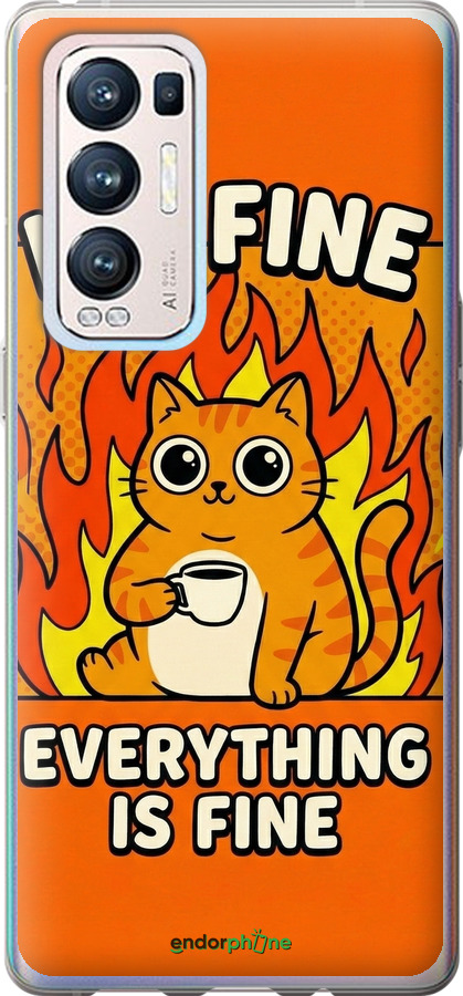 Силиконовый чехол Funny Cat для Oppo Reno5 Pro Plus - 6786u-2243 изображение 