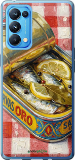 Силиконовый чехол Vintage Sardine Tin Phone для Oppo Reno5 Pro - 6772u-2239 изображение 