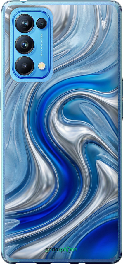 Силиконовый чехол Liquid Chrome для Oppo Reno5 Pro - 6781u-2239 изображение 