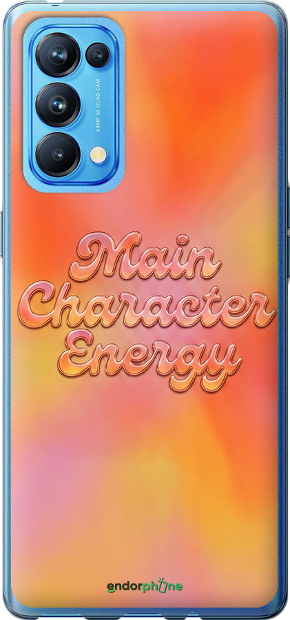 Силиконовый чехол Aura Gradient Main Character Energy Aesthetic Y2K для Oppo Reno5 Pro - 6783u-2239 изображение 
