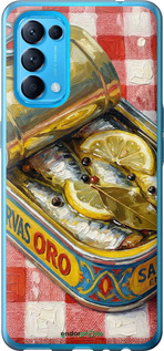 Силиконовый чехол Vintage Sardine Tin Phone для Oppo Find X3 Lite - 6772u-2299 изображение 