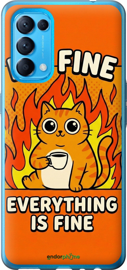 Силіконовий чехол Funny Cat для Oppo Find X3 Lite - 6786u-2299 изображение 