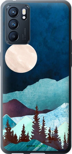 Силіконовий чехол Гірська ідилія нічний краєвид для Oppo Reno6 5G - 6488u-2651 изображение 