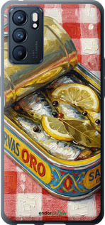 Силиконовый чехол Vintage Sardine Tin Phone для Oppo Reno6 5G - 6772u-2651 изображение 
