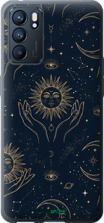 Силиконовый чехол 'Celestial Harmony: Sun & Moon Gold Mystic Pattern' для Oppo Reno6 5G изображение 3
