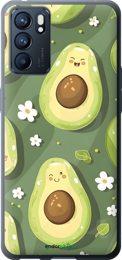 Силіконовий чехол Авокадо для Oppo Reno6 5G - 6380u-2651 изображение 