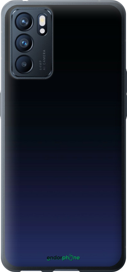 Силіконовий чехол Градієнт у темно-синьому стилі для Oppo Reno6 5G - 6542u-2651 изображение 