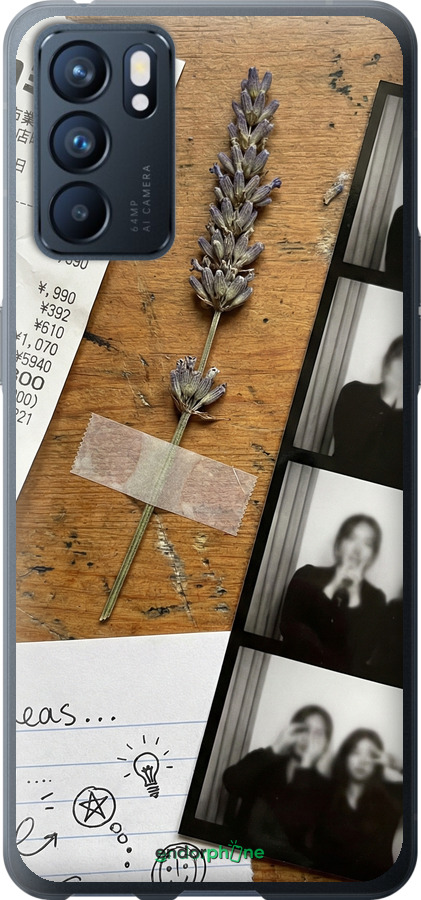Силиконовый чехол Aesthetic Scrapbook Collage для Oppo Reno6 5G - 6773u-2651 изображение 