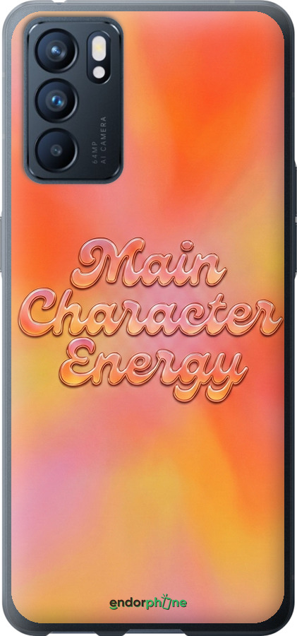 Силиконовый чехол Aura Gradient Main Character Energy Aesthetic Y2K для Oppo Reno6 5G - 6783u-2651 изображение 