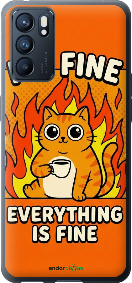 Силіконовий чехол Funny Cat для Oppo Reno6 5G - 6786u-2651 изображение 