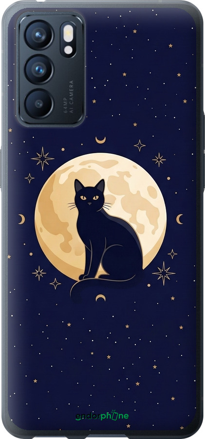 Силіконовий чехол Cute Cat Celestial/Witchy для Oppo Reno6 5G - 6787u-2651 изображение 