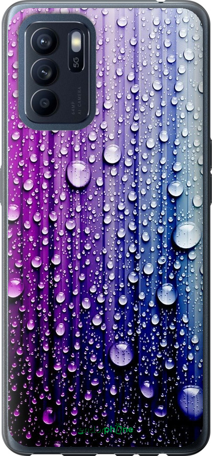 

Силіконовий чохол "Краплини води" для Oppo Reno6 Z, Синій