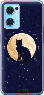 Силиконовый чехол Cute Cat Celestial/Witchy для Oppo Reno7 5G - 6787u-2669 изображение 