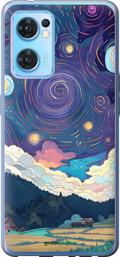 Силиконовый чехол Креативный арт для Oppo Reno7 5G - 6322u-2669 изображение 