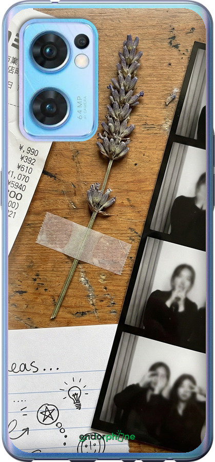 Силиконовый чехол Aesthetic Scrapbook Collage для Oppo Reno7 5G - 6773u-2669 изображение 