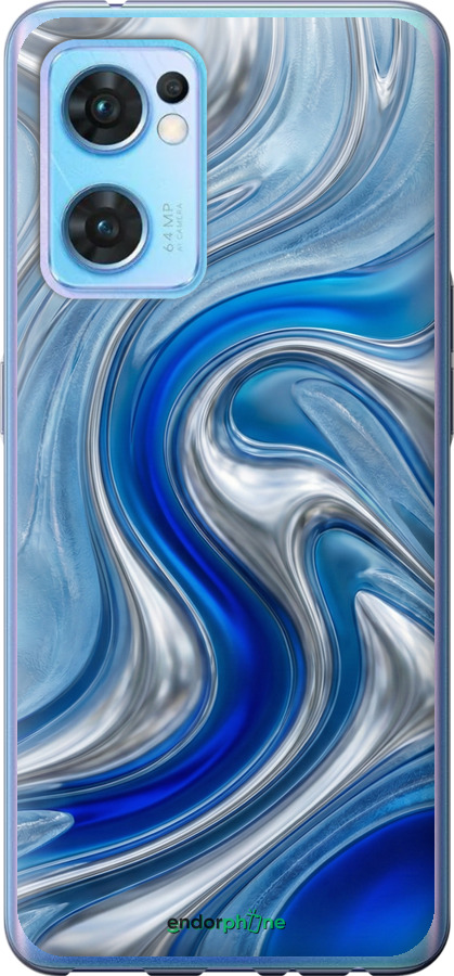Силиконовый чехол Liquid Chrome для Oppo Reno7 5G - 6781u-2669 изображение 