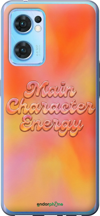 Силиконовый чехол Aura Gradient Main Character Energy Aesthetic Y2K для Oppo Reno7 5G - 6783u-2669 изображение 