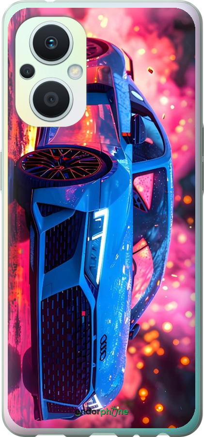 Силиконовый чехол Ауди для Oppo Reno8 Lite - 6286u-2755 изображение 