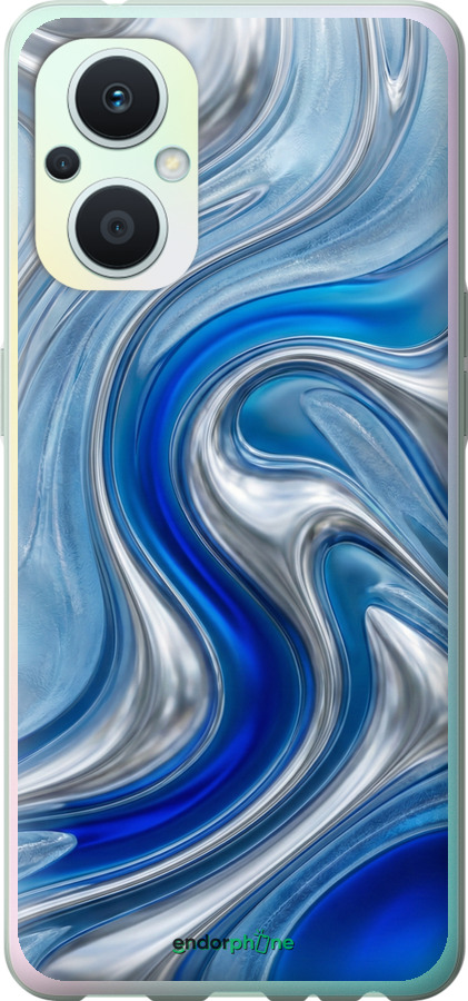 Силиконовый чехол Liquid Chrome для Oppo Reno8 Lite - 6781u-2755 изображение 