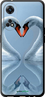 TPU чехол Лебеди для Oppo Reno8 T - 6007b-2969 изображение 