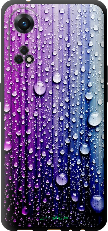 

TPU чорний чохол "Краплини води" для Oppo Reno8 T, Синій