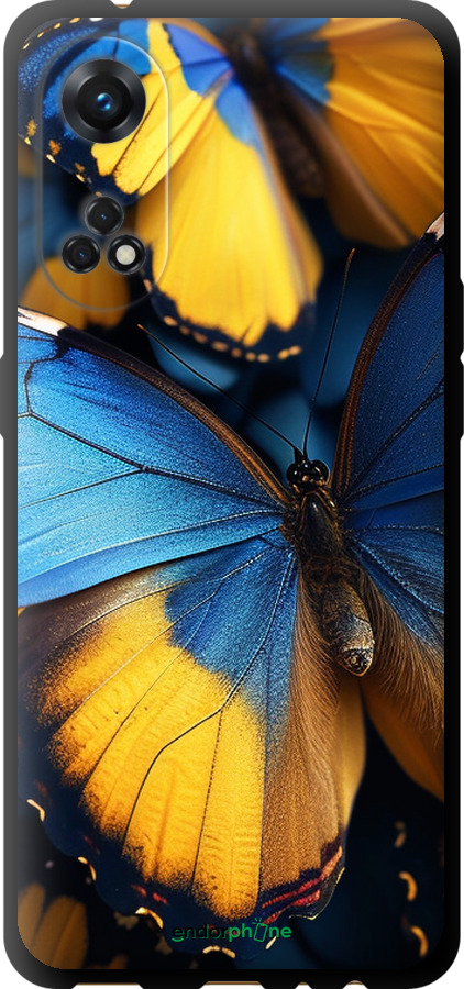 TPU чехол Жовто-блакитні метелики для Oppo Reno8 T - 6046b-2969 изображение 