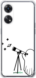 Силикон с усиленными углами чехол Привидение астроном для Oppo Reno8 T - 6444sp-2969 изображение 
