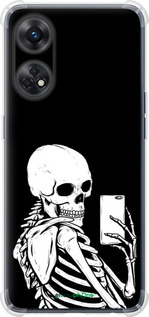 Силикон с усиленными углами чехол Скелет делает Selfie для Oppo Reno8 T - 6535sp-2969 изображение 