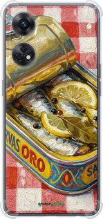 Силикон с усиленными углами чехол Vintage Sardine Tin Phone для Oppo Reno8 T - 6772sp-2969 изображение 