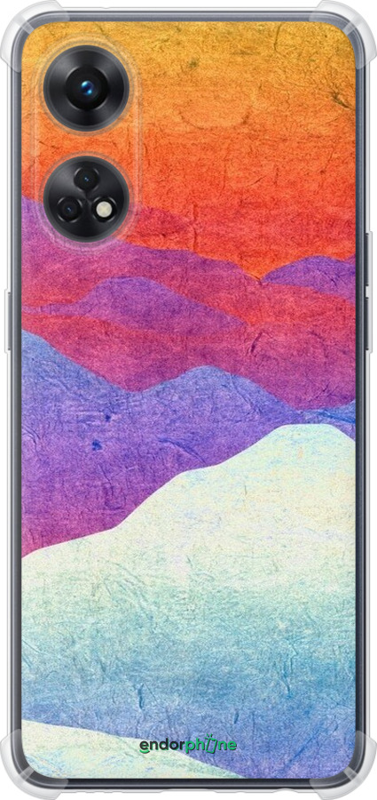 Силикон с усиленными углами чехол Горный закат для Oppo Reno8 T - 6479sp-2969 изображение 