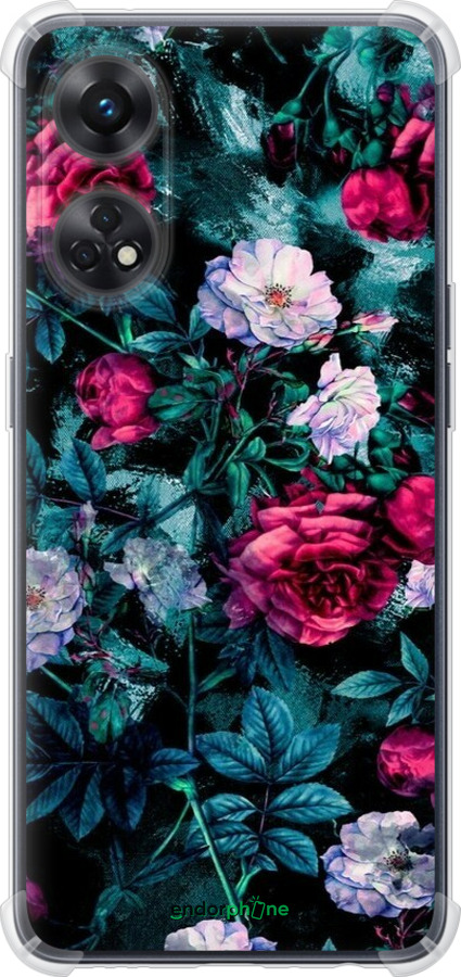 Силикон с усиленными углами чехол Сад и розы для Oppo Reno8 T - 6483sp-2969 изображение 
