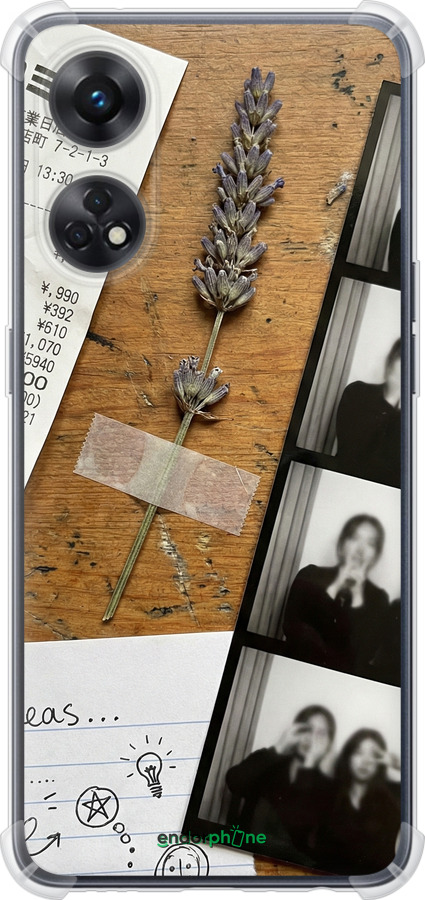 Силикон с усиленными углами чехол Aesthetic Scrapbook Collage для Oppo Reno8 T - 6773sp-2969 изображение 