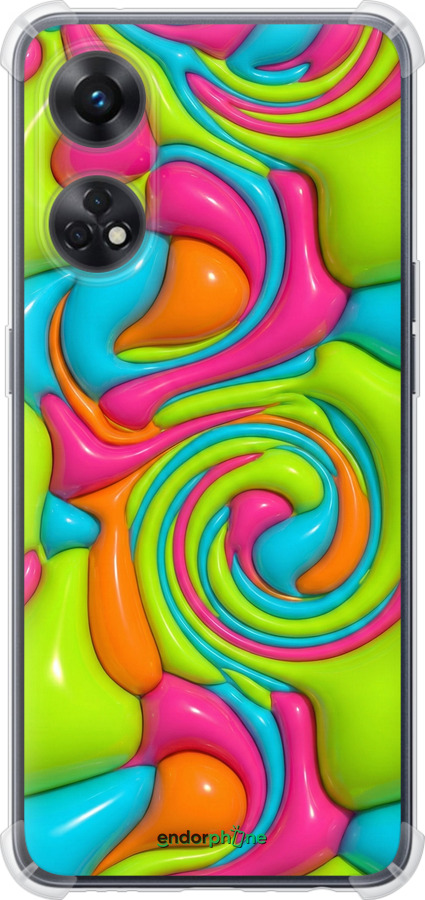 Силіконовий протиударний с посиленими кутами чехол Y2K Jelly Dream для Oppo Reno8 T - 6780sp-2969 изображение 
