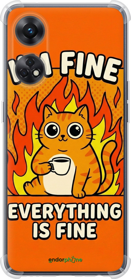 Силикон с усиленными углами чехол Funny Cat для Oppo Reno8 T - 6786sp-2969 изображение 