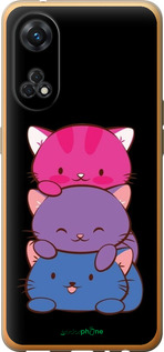 Силіконовий чехол Милі котятка для Oppo Reno8 T - 6518u-2969 изображение 