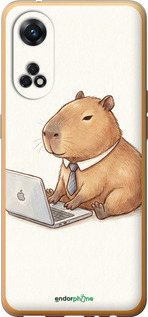 Силиконовый чехол Funny Capybara CEO Working для Oppo Reno8 T - 6777u-2969 изображение 