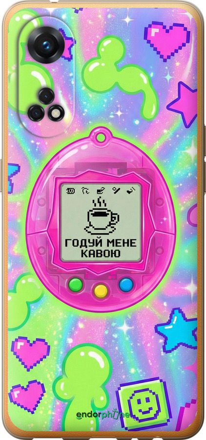 Силіконовий чехол Y2K Aesthetic Retro Pet: Годуй мене кавою для Oppo Reno8 T - 6784u-2969 изображение 