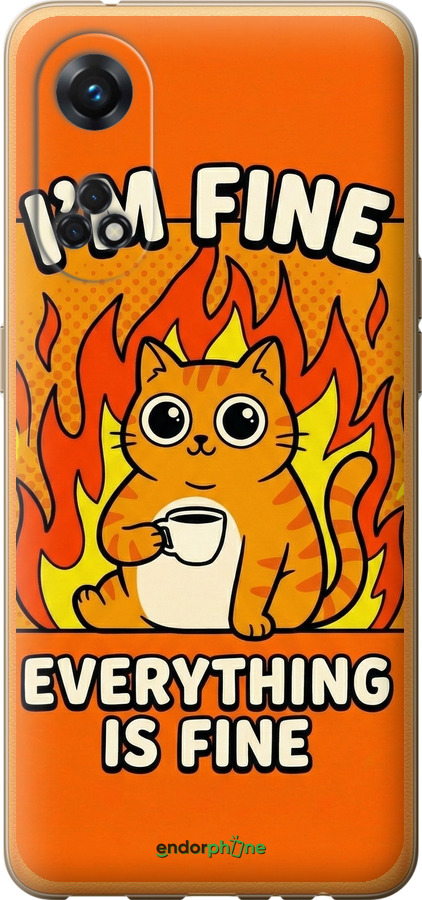 Силиконовый чехол Funny Cat для Oppo Reno8 T - 6786u-2969 изображение 