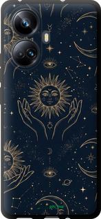 TPU чехол Celestial Harmony: Sun & Moon Gold Mystic Pattern для Realme 10 Pro Plus - 6778b-2944 изображение 