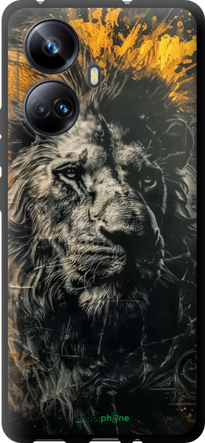 TPU чехол Лев у золотих фарбах для Realme 10 Pro Plus - 6155b-2944 изображение 