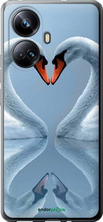 Силіконовий чехол Лебеді для Realme 10 Pro Plus - 6007u-2944 изображение 