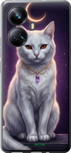 Силиконовый чехол Mystic White Cat Gothic Dark Purple Gold для Realme 10 Pro Plus - 6805u-2944 изображение 