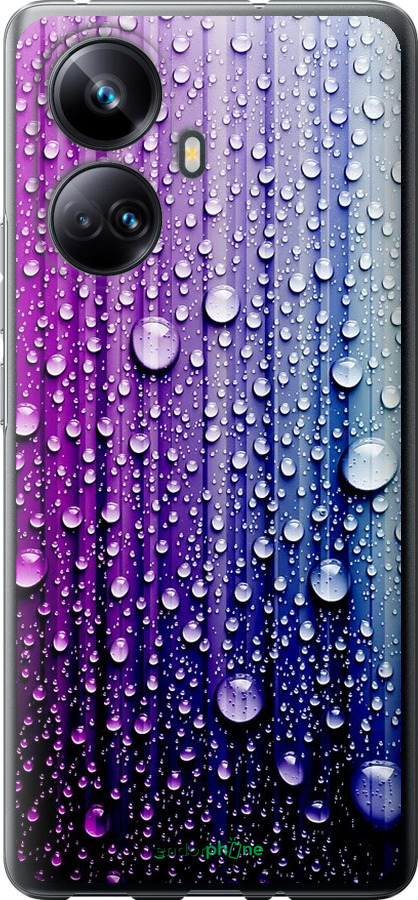 

Силіконовий чохол "Краплини води" для Realme 10 Pro Plus, Синій