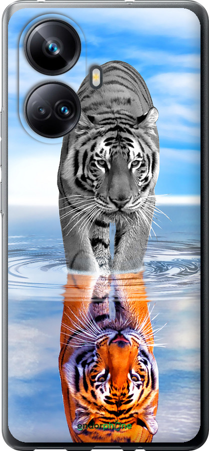 Силиконовый чехол Тигр для Realme 10 Pro Plus - 6016u-2944 изображение 